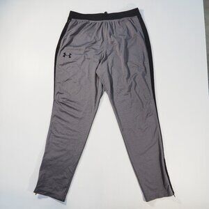 Under Armour Pants Size Large Gray Lightweight Loose Jogger Track Zip Bottom
